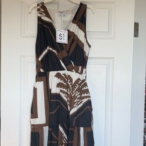 NWT Civico 51 Chic Brown and Black Geometric Dress size L